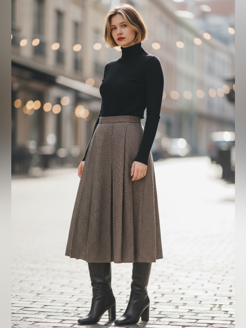 Burberry Pleated Midi Skirt